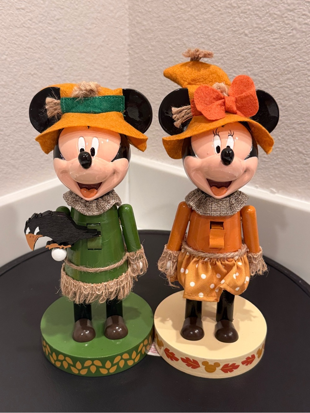 NEW Disney Mickey Minnie Scarecrow Nutcracker Set Fall USA HTF